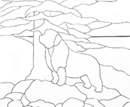 Mountain Newf coloring sheet