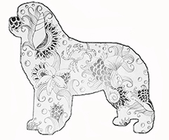 seashore Newf coloring page